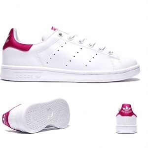 Pink Adidas Stan Smiths kids 7